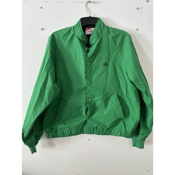 Pioneer Seed Corn "Proud to be a Farmer" Green Snap Jacket USA Swingster Large - Picture 1 of 7